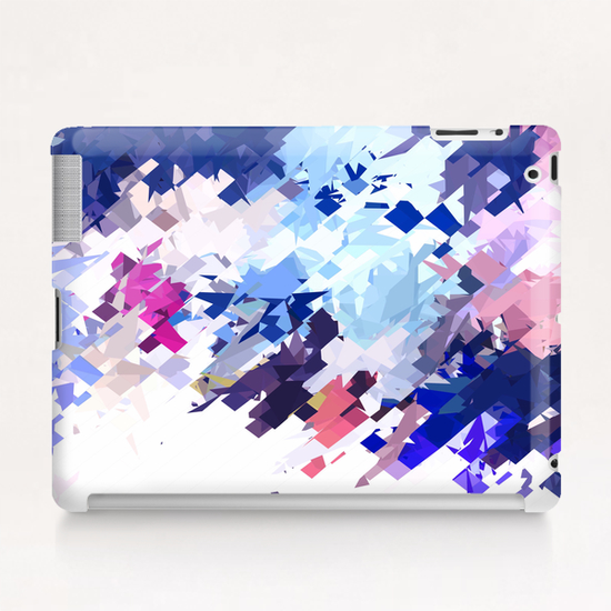 splash geometric pattern abstract background in blue pink purple Tablet Case by Timmy333