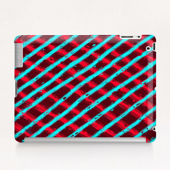 line pattern painting abstract background in red and blue Tablet Case by Timmy333