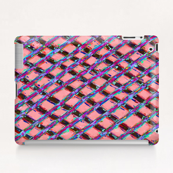 line pattern painting abstract background in pink blue purple Tablet Case by Timmy333