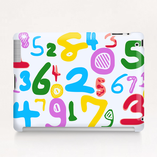 colorful number abstract background Tablet Case by Timmy333