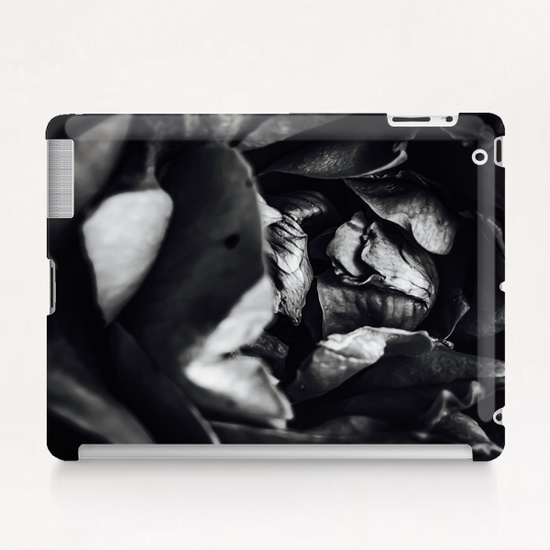 rose texture abstract in black and white Tablet Case by Timmy333