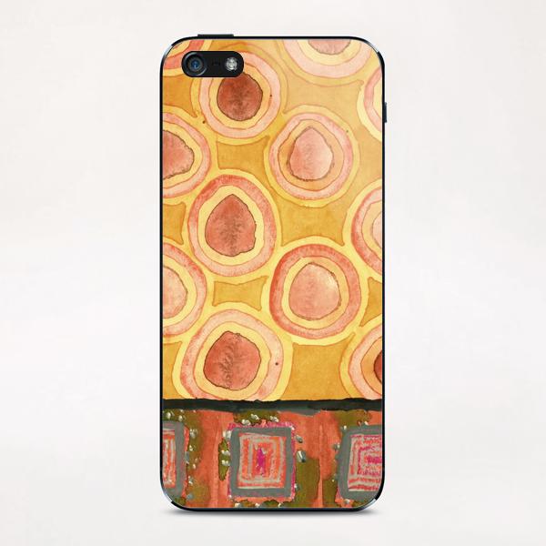 Flying Orange Circles iPhone & iPod Skin by Heidi Capitaine