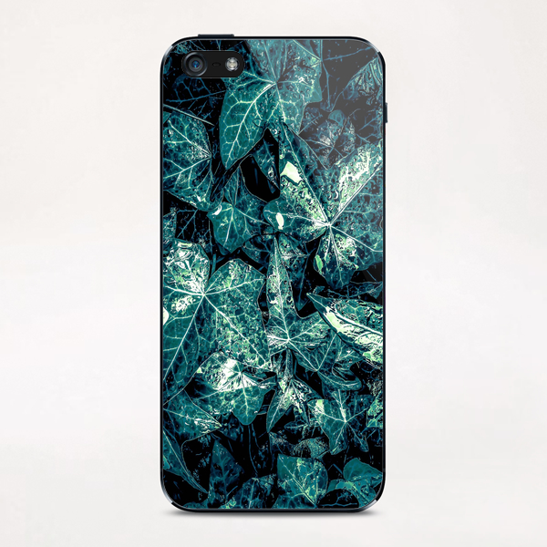 closeup green leaves texture background iPhone & iPod Skin by Timmy333