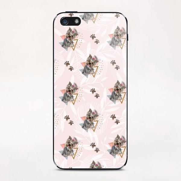 Pattern dog & triangles iPhone & iPod Skin by mmartabc