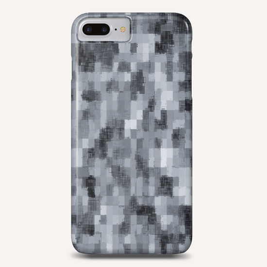 geometric square pattern abstract background in black and white Phone Case by Timmy333