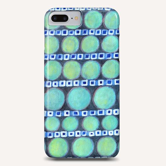 Rows of Blue Iridescent Circles Pattern Phone Case by Heidi Capitaine