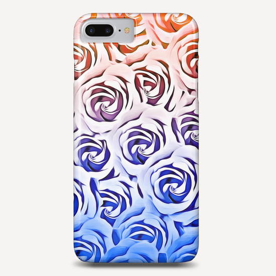 rose pattern texture abstract background in pink and blue Phone Case by Timmy333