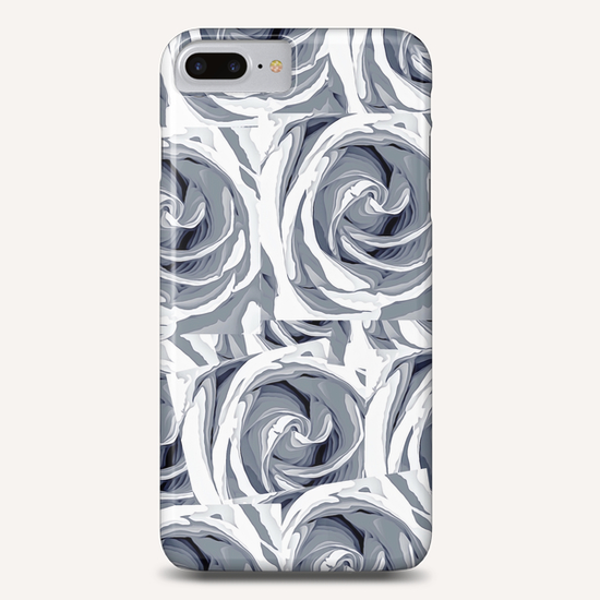 closeup white rose texture pattern abstract background Phone Case by Timmy333