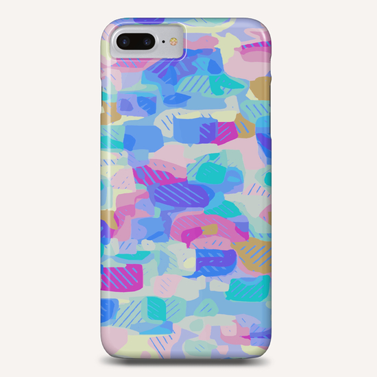 geometric abstract in blue and pink Phone Case by Timmy333