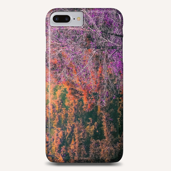 autumn tree in the forest with purple and brown leaf Phone Case by Timmy333