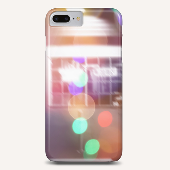 restaurant in the city with the colorful night light bokeh abstract Phone Case by Timmy333