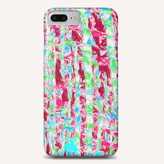 psychedelic painting texture abstract pattern background in pink blue green Phone Case by Timmy333