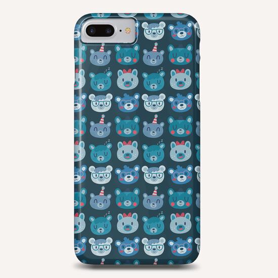 Cute Blue Bears Pattern Design Phone Case by Claire Jayne Stamper