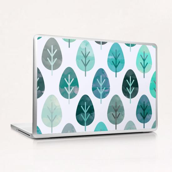 Watercolor Forest Pattern X 0.3 Laptop & iPad Skin by Amir Faysal