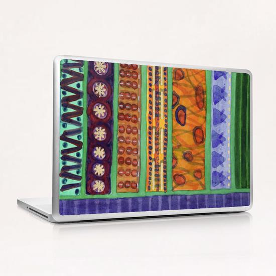 Bordered Catchy Creative Stripes  Laptop & iPad Skin by Heidi Capitaine