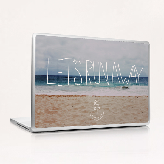 Let's Run Away - Sandy Beach Laptop & iPad Skin by Leah Flores