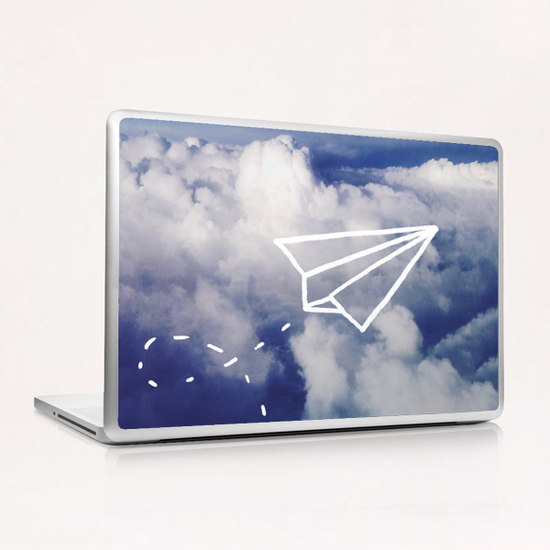 Paper Plane Laptop & iPad Skin by Leah Flores