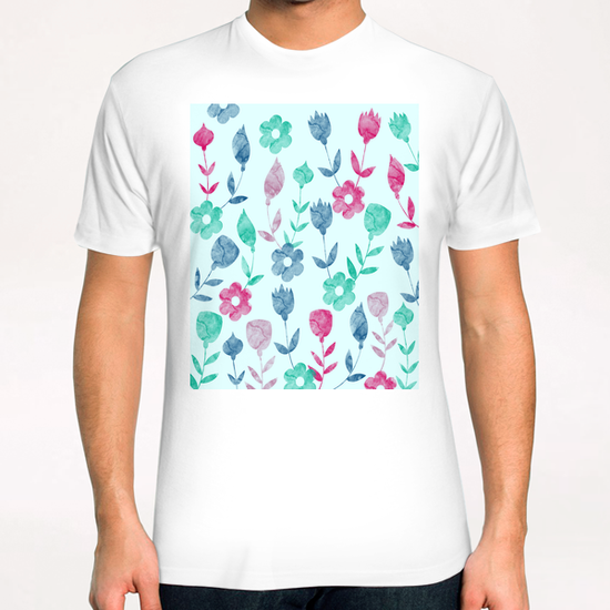 LOVELY FLORAL PATTERN X 0.5 T-Shirt by Amir Faysal