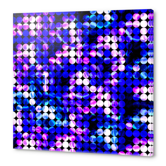 circle pattern abstract background with splash painting abstract in blue and pink Acrylic prints by Timmy333