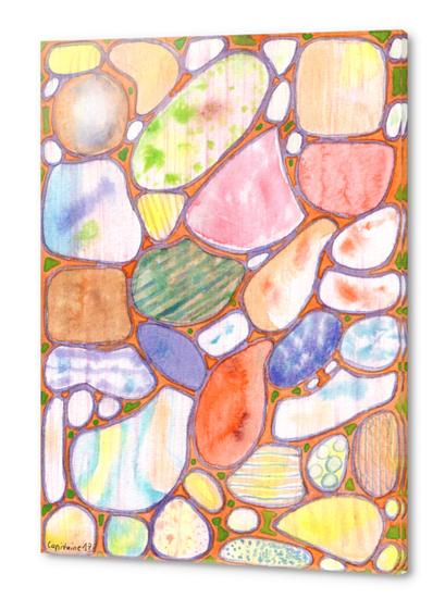 . Friendly Colorful Pebbles Pattern Acrylic prints by Heidi Capitaine