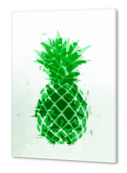 pineapple in green with geometric triangle pattern abstract Acrylic prints by Timmy333