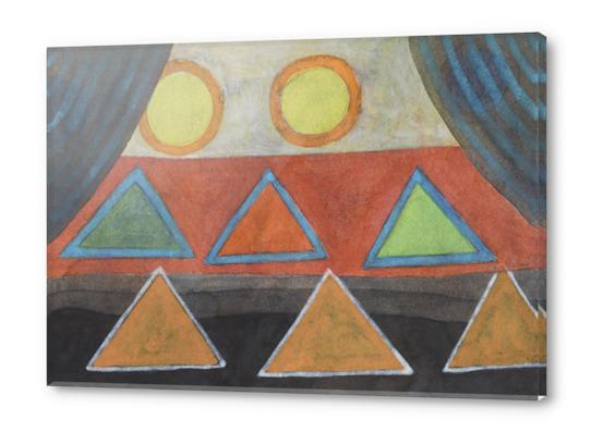 Clear the Stage for The Geometry Show Acrylic prints by Heidi Capitaine