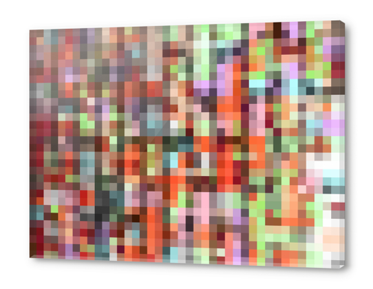 colorful geometric square pixel pattern abstract background in orange pink green Acrylic prints by Timmy333