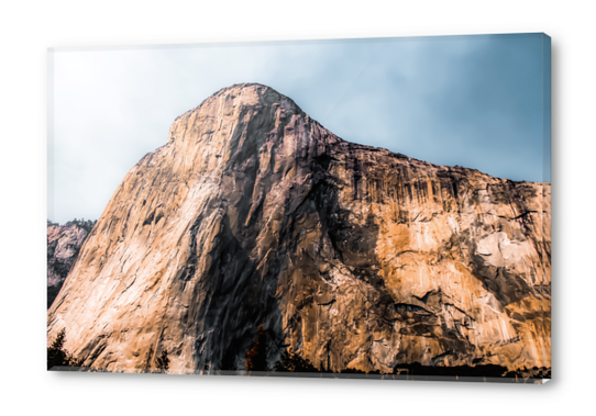 Closeup mountain with blue sky at Yosemite national park, California, USA Acrylic prints by Timmy333