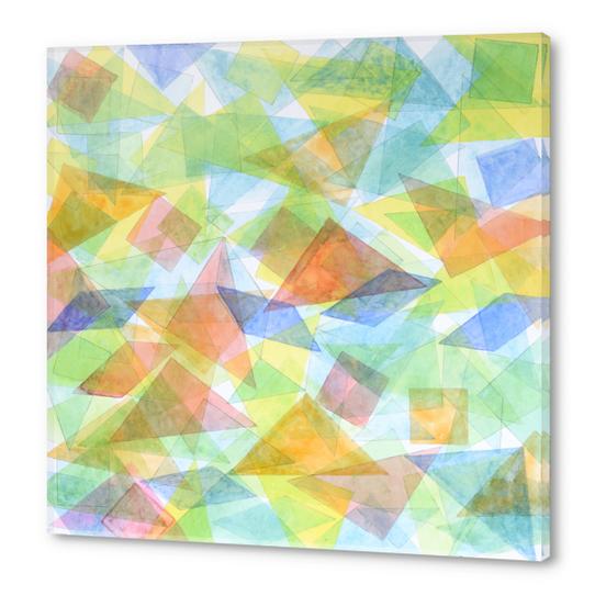 Red Triangles and their Friends Acrylic prints by Heidi Capitaine