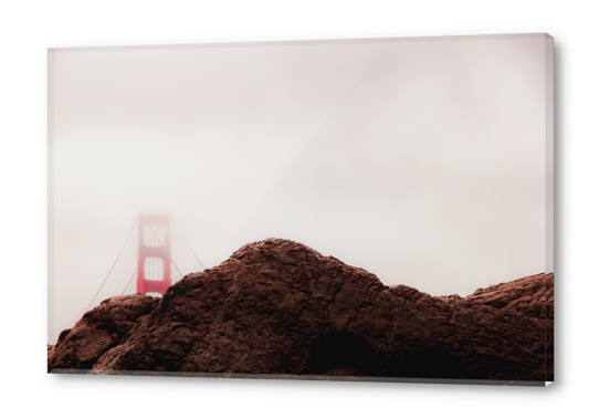 Golden Gate Bridge San francisco California USA with foggy sky Acrylic prints by Timmy333