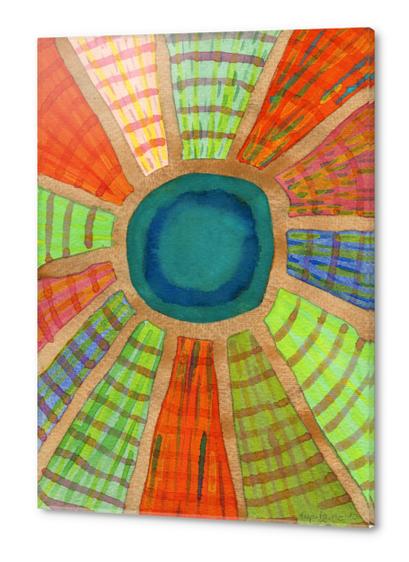 Blue radiating Sun Acrylic prints by Heidi Capitaine