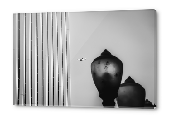 Urban Light at LACMA Los Angeles California USA in black and white Acrylic prints by Timmy333