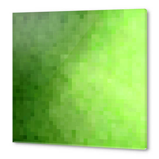 graphic design geometric pixel square pattern abstract background in green Acrylic prints by Timmy333