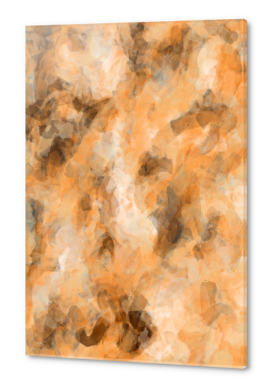 abstract splatter brush stroke painting texture background in brown Acrylic prints by Timmy333