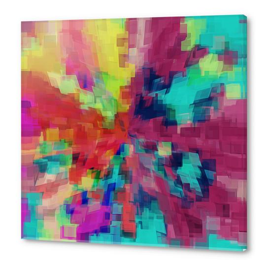 pink red orange yellow blue and green square pattern abstract background Acrylic prints by Timmy333