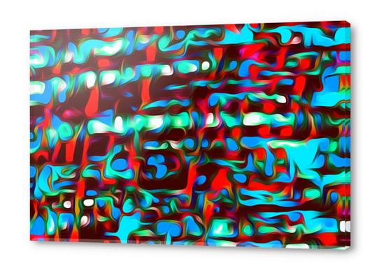 red blue green and pink painting texture background Acrylic prints by Timmy333