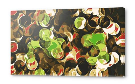 green brown and red circle pattern abstract background Acrylic prints by Timmy333