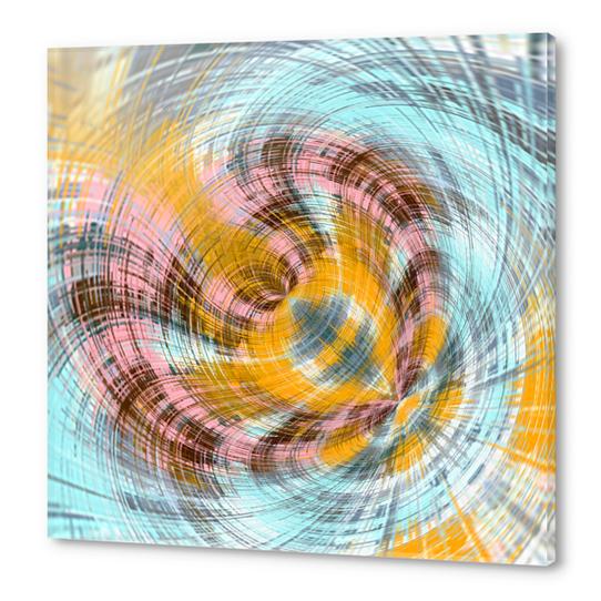 pink yellow and blue spiral drawing abstract background Acrylic prints by Timmy333