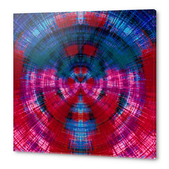 red pink purple and blue circle plaid pattern abstract background Acrylic prints by Timmy333