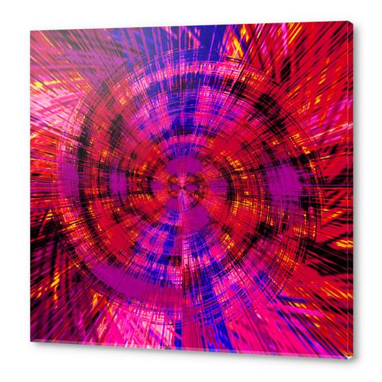 red blue pink and yellow circle plaid pattern abstract background Acrylic prints by Timmy333