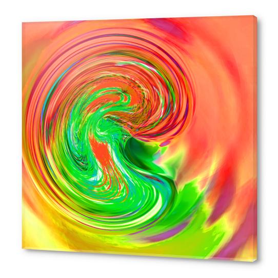 pink green purple and yellow drop of water in bean shape Acrylic prints by Timmy333