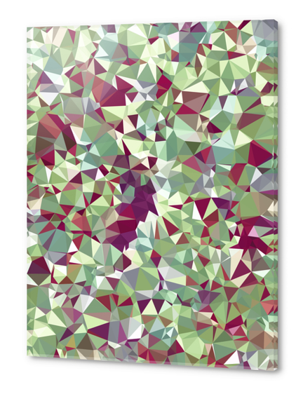 geometric triangle pattern abstract in green red Acrylic prints by Timmy333