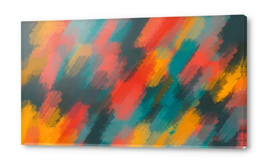 green orange and red painting texture abstract background Acrylic prints by Timmy333