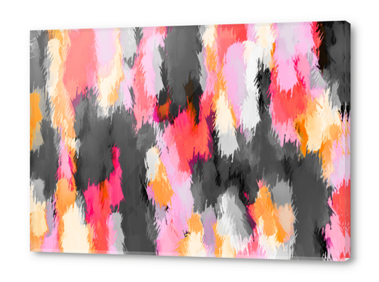 pink orange and black painting texture abstract background Acrylic prints by Timmy333