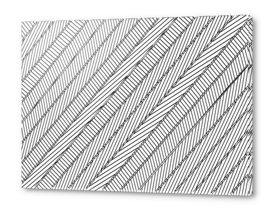 geometric line pattern abstract background in black and white Acrylic prints by Timmy333