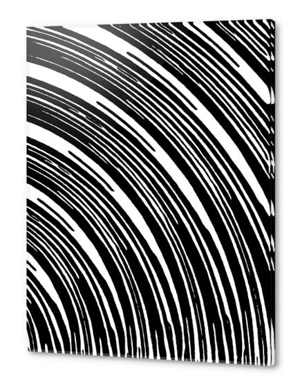 black and white curly line pattern abstract background Acrylic prints by Timmy333