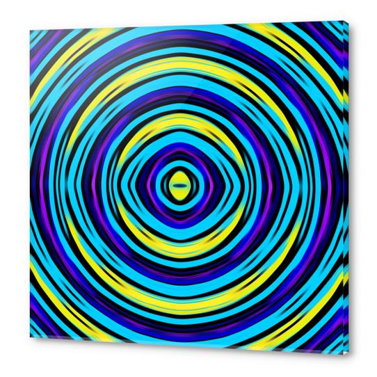 blue pink yellow circle pattern abstract background Acrylic prints by Timmy333