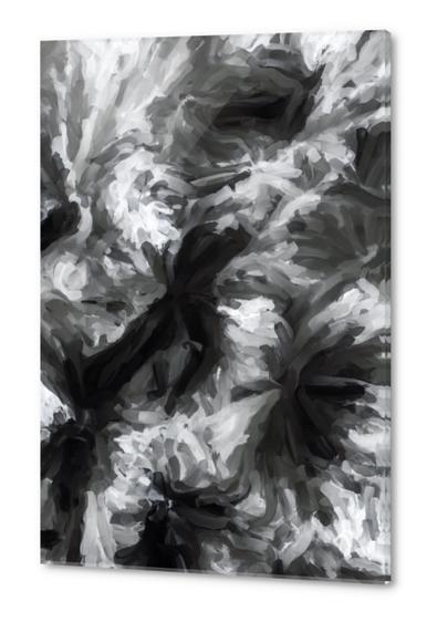 black and white abstract painting texture background Acrylic prints by Timmy333