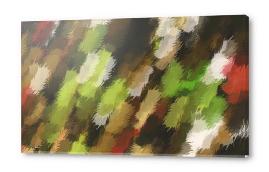 psychedelic graffiti camouflage painting abstract in green brown and red Acrylic prints by Timmy333