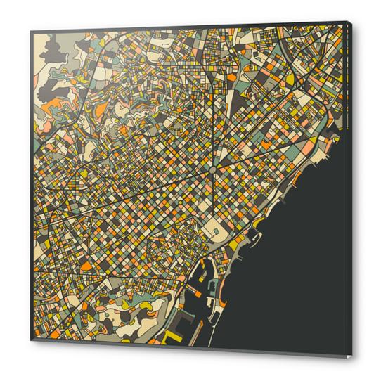 BARCELONA MAP 2 Acrylic prints by Jazzberry Blue